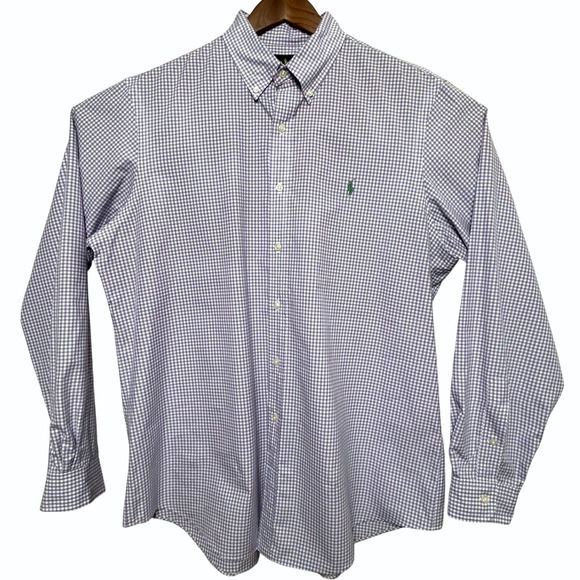 Ralph Lauren Other - Ralph Lauren XL Men's Lavender‎ Gingham Check Button Down Long Sleeve Shirt